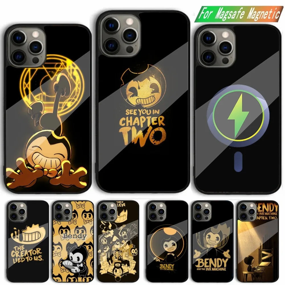 B-Bendy And The Ink Machines Phone Case For iPhone 15,14,13,12,11,Plus,Pro,Max Mini Magsafe Magnetic Wireless Charging