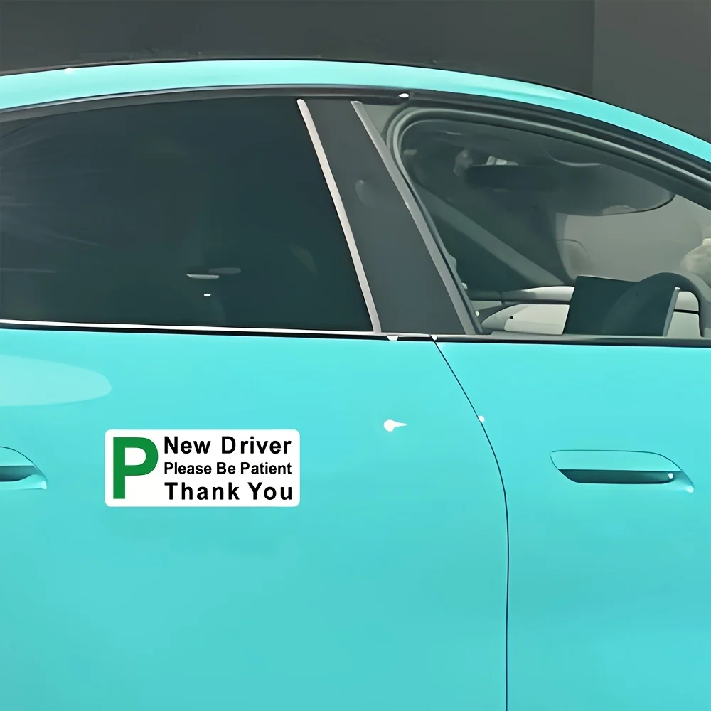2PCS New Driver Sticker 8x3 Inch Keep Distance Be Patient Car Window Vinyl Decal PVC Vehicle Safety Decor