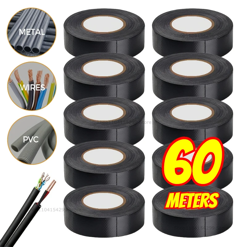 Hochtemperatur-Isolierband, Hitzebeständiges Schwarzes Flammhemmendes Elektroisolierband, Isolierklebeband für Industrie und Haushalt