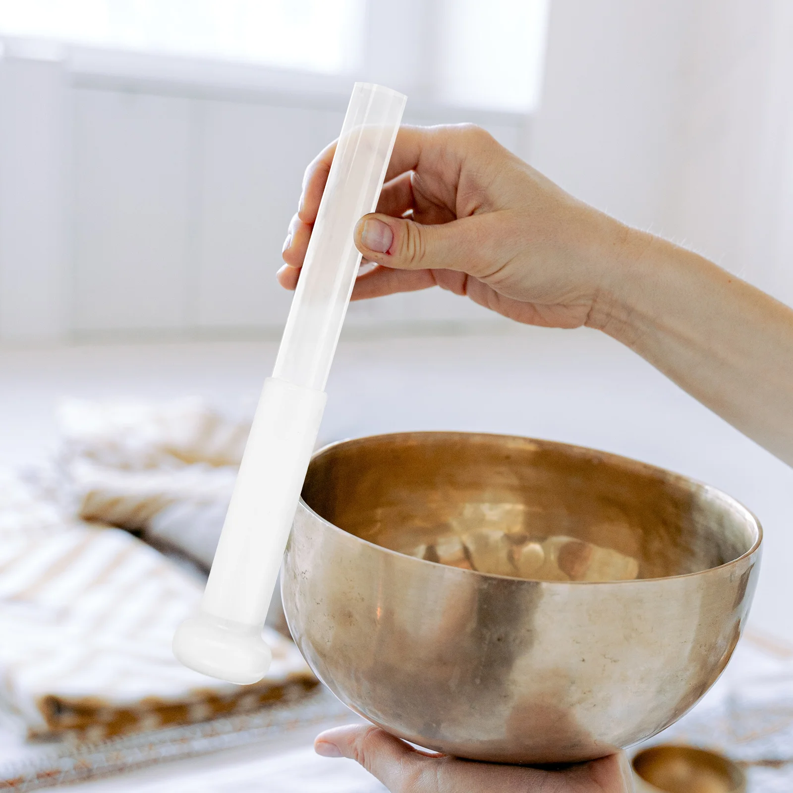 

Acrylic Singing Mallet Smooth Chanting Stick Durable Sound Bowl Accessory Small Buddha Sound Bowl Striker For Meditation