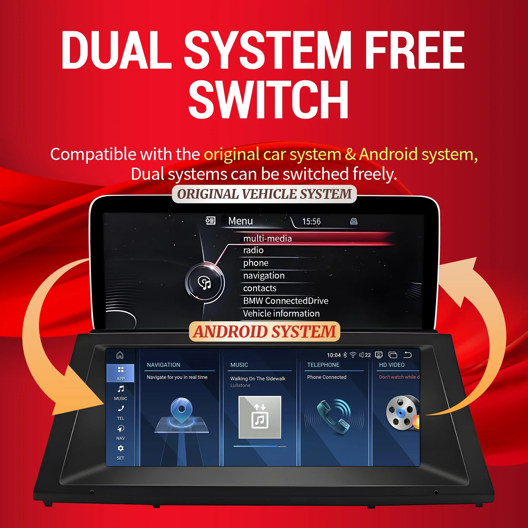 8.8 inch Android 13 For BMW X5 E70 X6 E71 E72 Car Radio GPS Wireless BT Carplay Qualcomm Snapdragon 680 Head Unit Touch Screen - Image 3