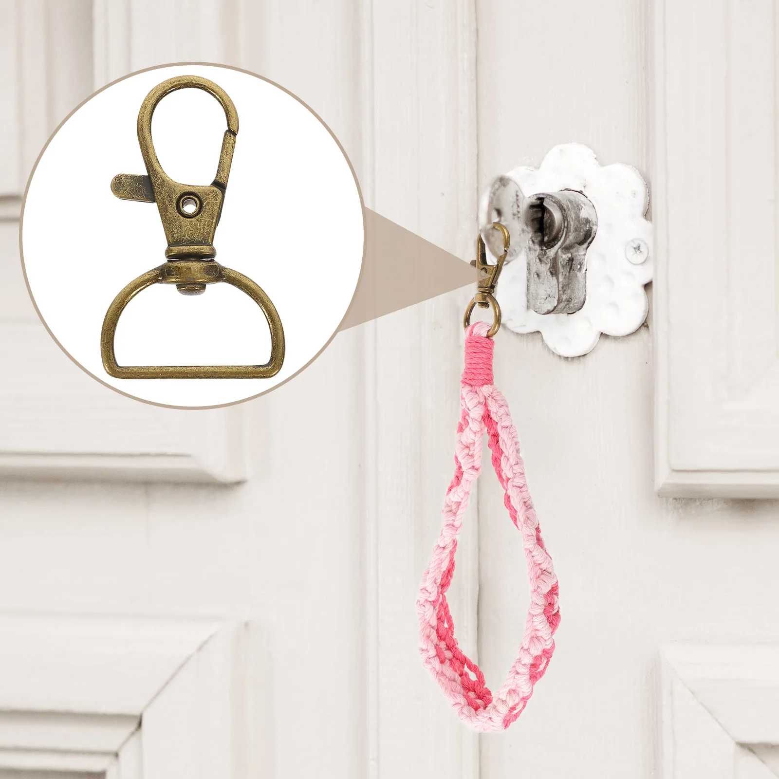 

1 set Zinc Alloy Swivel Lobster Clasp D ring Buckles for Bags Belts DIY Crafts Decorations Metal Hardware Accessories
