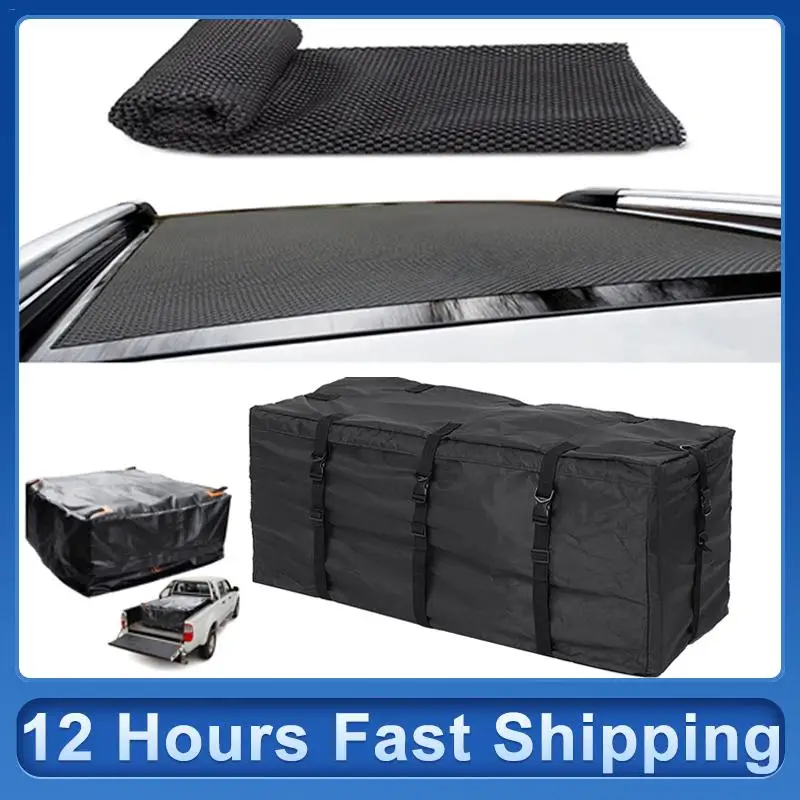 120x51x51cm Waterproof Car Cargo Roof Bag Waterproof Rooftop Luggage Carrier Black Storage Travel Waterproof SUV Van Security