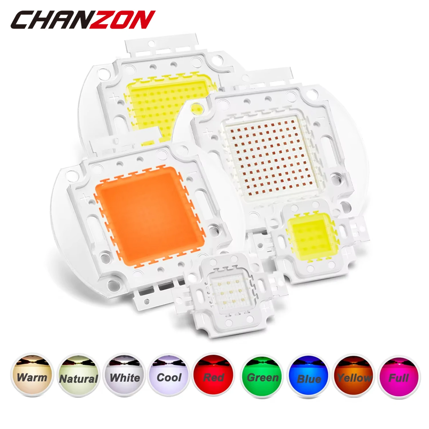 

CHANZON 1pc High Power LED Chip 10W 20W 30W 50W 100W Warm Natural Cold White Red Green Blue Yellow RGB 440NM 660NM Full Spectrum