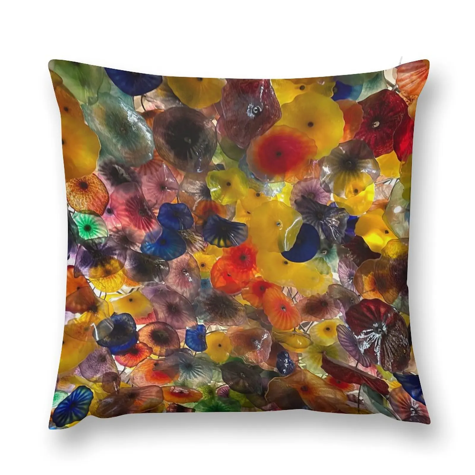 Las Vegas Bellagio Chihuly’s Art Blossoms Fiori Di Como Throw Pillow Room decorating items Sofa Cushion pillow