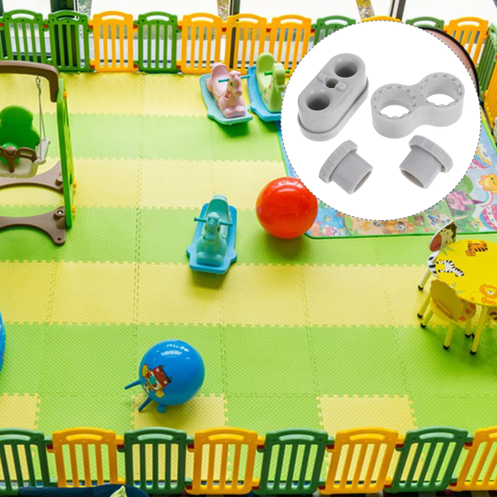 1 Set Base stabilizzatrice per box Fissatore antiscivolo Connettore da pavimento Parti di ricambio Accessori di sicurezza per box per bambini Sicuro