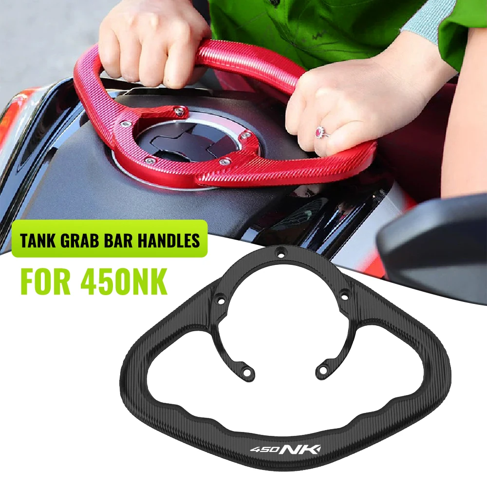 

Motorcycle Passenger Handgrips Hand Grip Tank Grab Bar Handles Armrest For Spring Breeze 450NK NK450 450 NK CNC