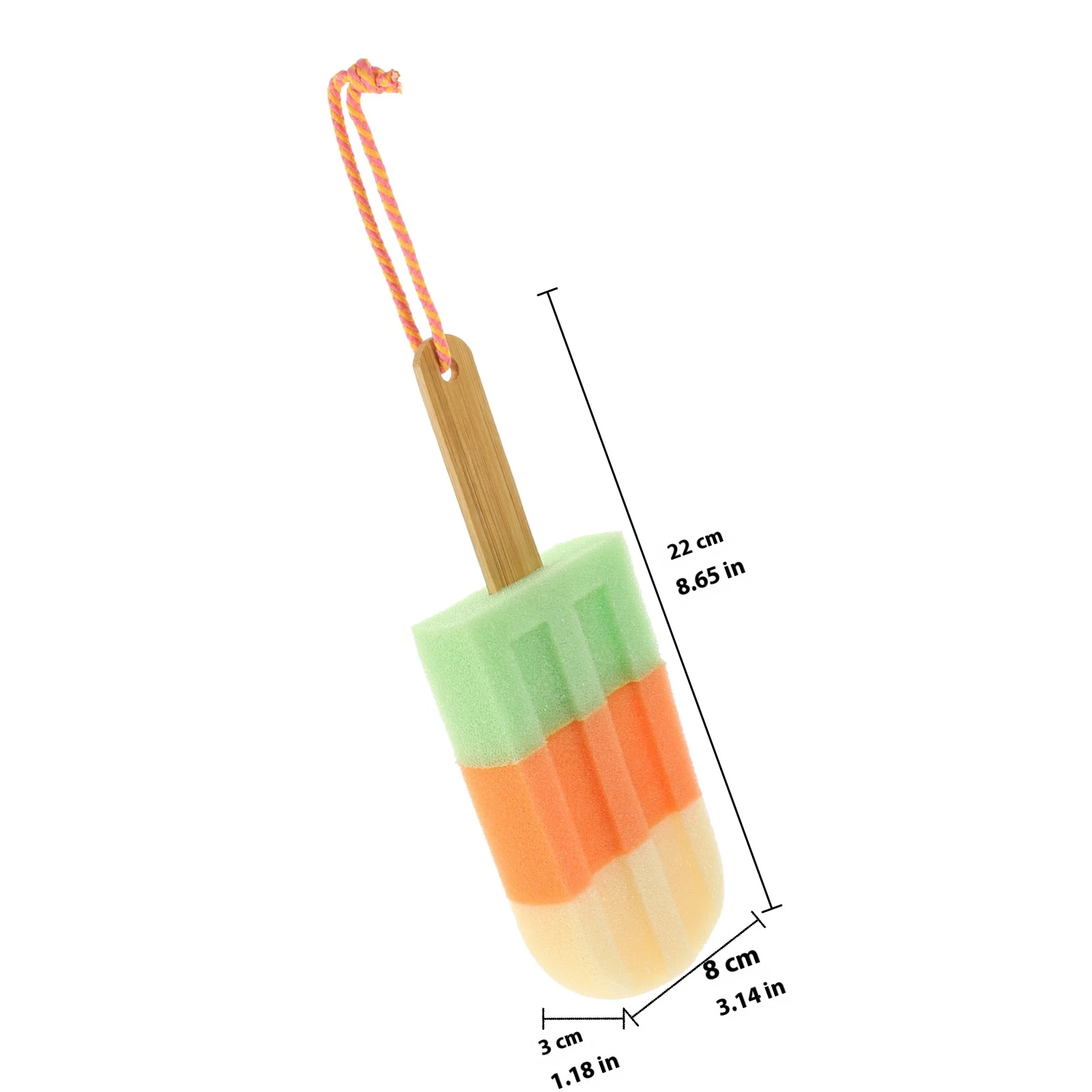 3 قطعة كرة استحمام على شكل آيس كريم إسفنجة لينة منشفة استحمام لطيف الجسم التقشير دش الغسيل رغوة غنية تنظيف الجسم #5