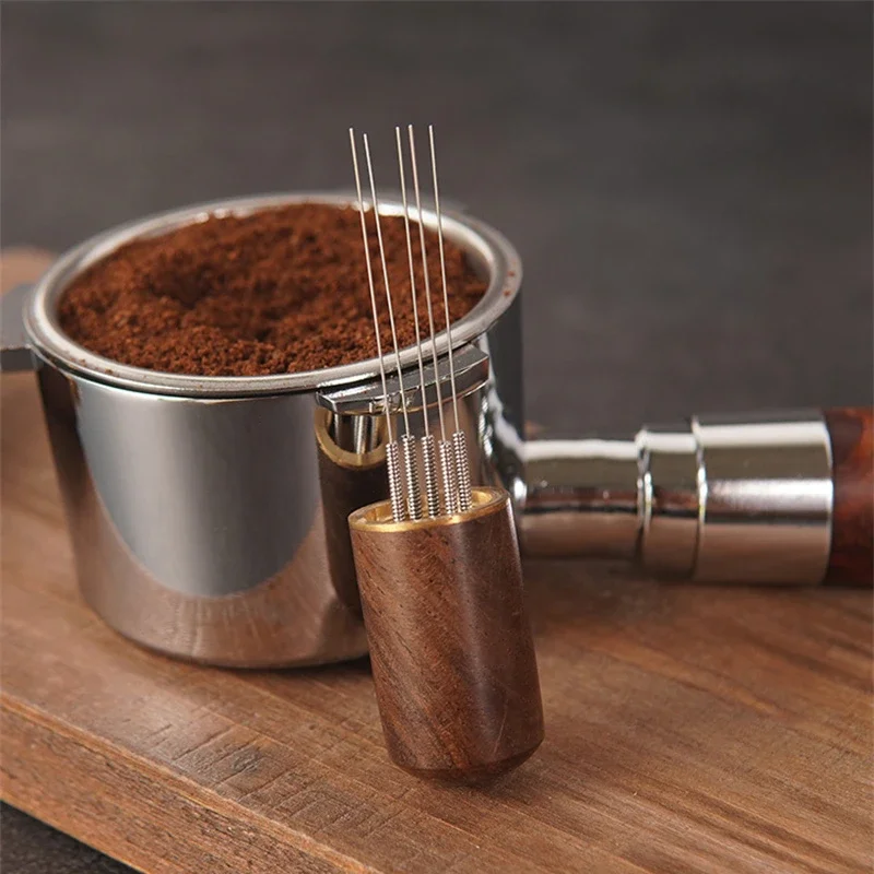 Stainless Steel Coffee Tamper & Ground Leveler – Needle WDT Tools, Espresso Stirrer, and Barista Accessories