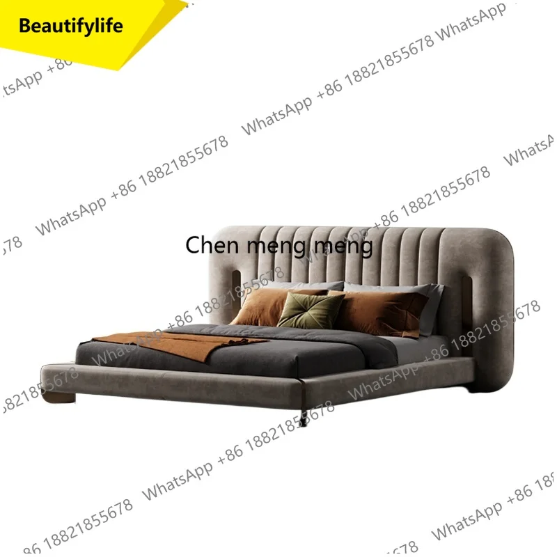 X188 Comfortable Adult Bed Salon Quality Light Luxury Bedroom Double Bed Modern Unusual Wedding Romantic Beliche Hotel Furniture