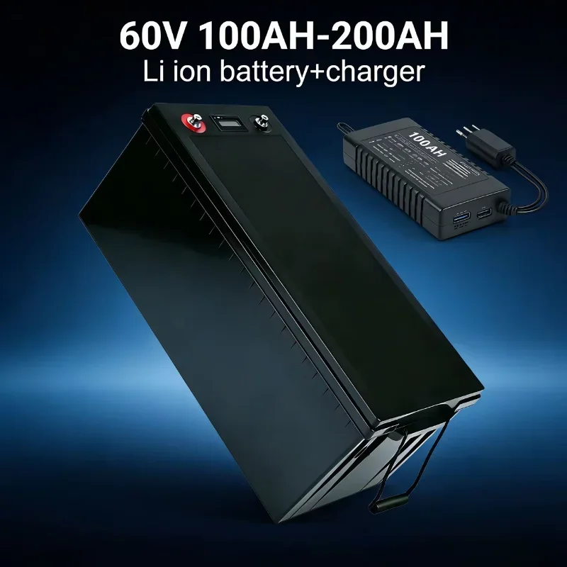 

Industrial-Grade Waterproof 60V Li-ion Battery (100Ah-200Ah, 150Ah) | Integrated BMS Protection & 10A Quick Charger | Designed f