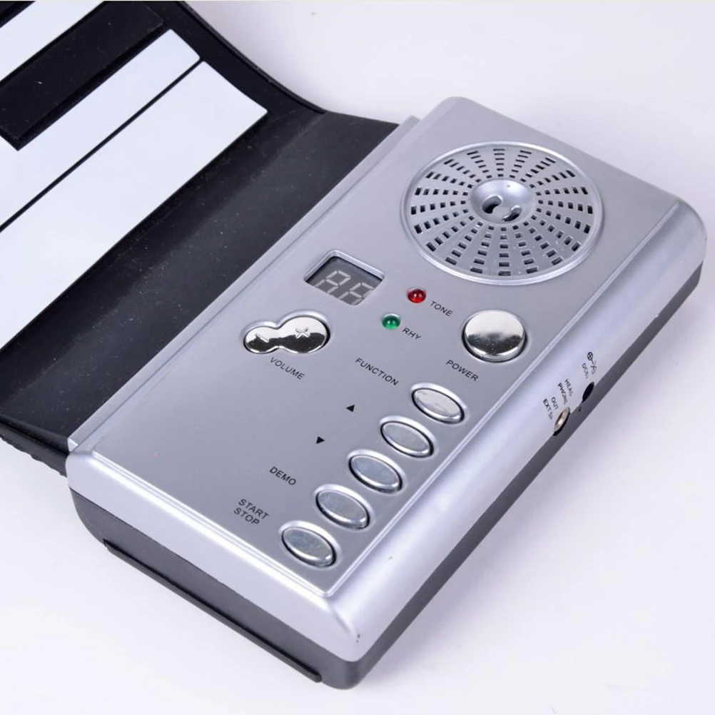 

1Pcs Portable Electronic Organ 37 Keys Kids Hand-Rolled Instrument Silver 100 Timbre 100 Rhythm -Free Early Education