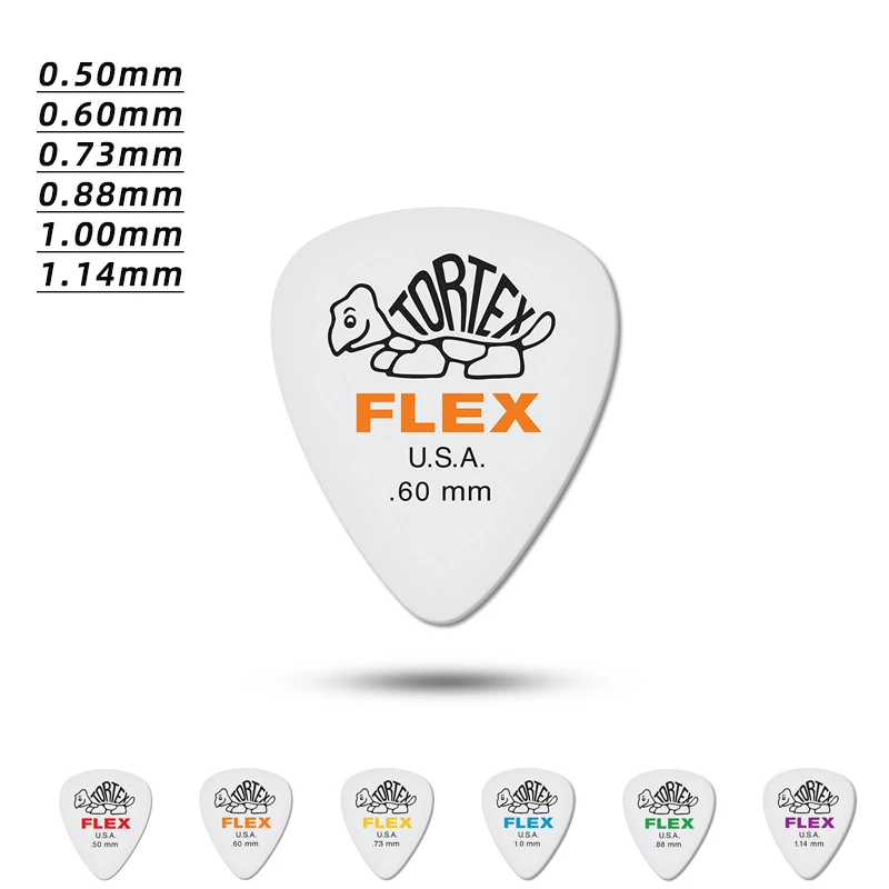 Dunlop Pick. 428R FLEX Tortex JAZZ 3 matte non-slip acoustic/electric guitar pick. Thickness: 0.50/0.60/0.73/0.88/1.00/1.14mm.