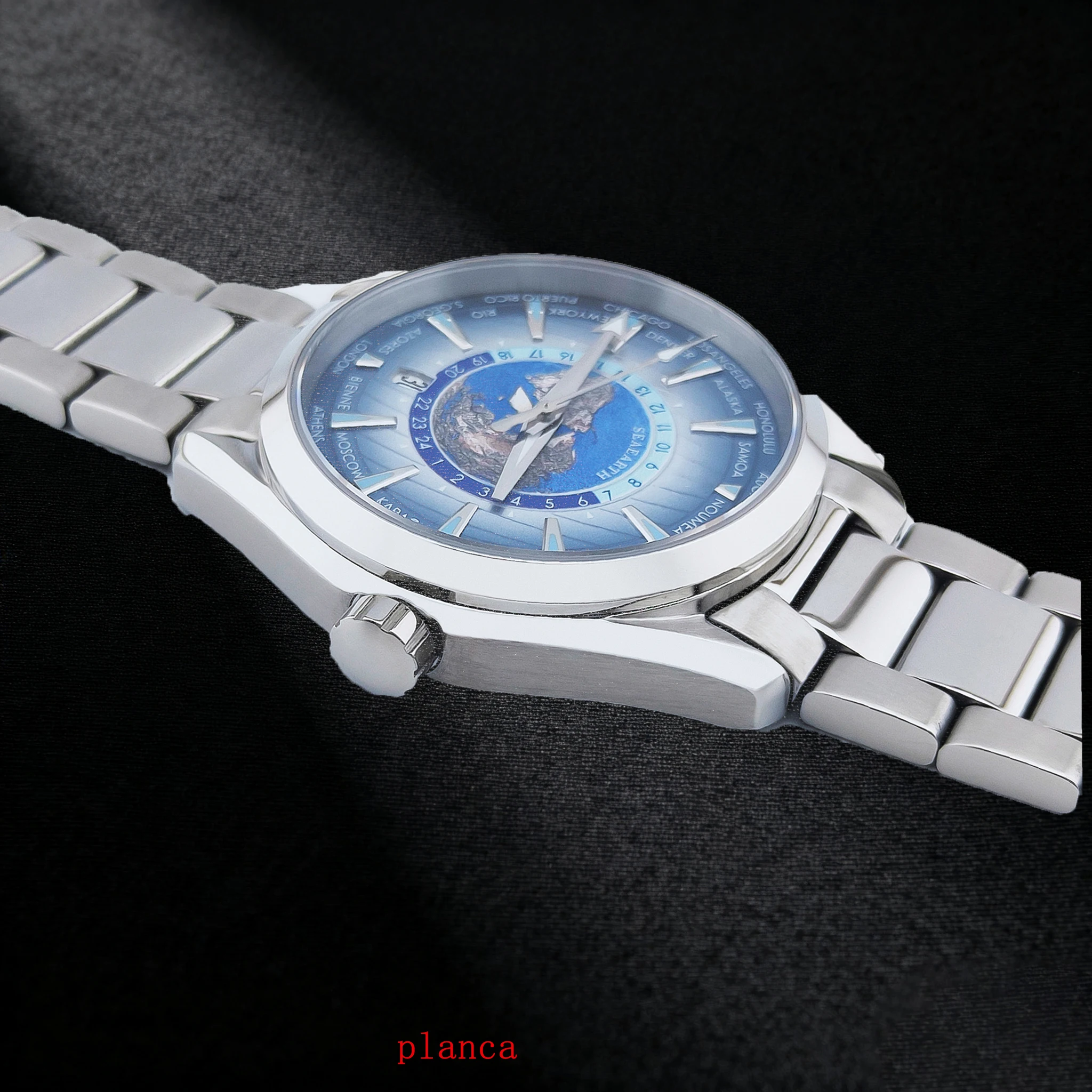 Reloj de pulsera mecánico luminoso de 41 mm con movimiento automático NH35 Reloj de hombre de cristal de zafiro
