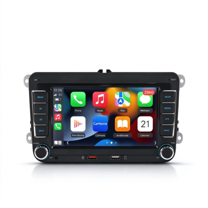 MOPECT 7 Zoll Android 15 4+64G Autoradio für VW Golf 5 6 Plus Touran Caddy Jetta SEAT SKODA Kabelloses CarPlay Android Auto Multimedia-Player Autoradio Headunit WIFI BT FM RDS SWC GPS-Navigation