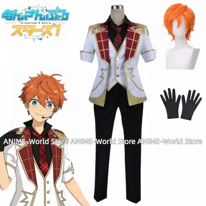 《Custom Size》Anime Ensemble Stars Yuuki Makoto Akehoshi Subaru Cosplay Costume Halloween Any Size Wig