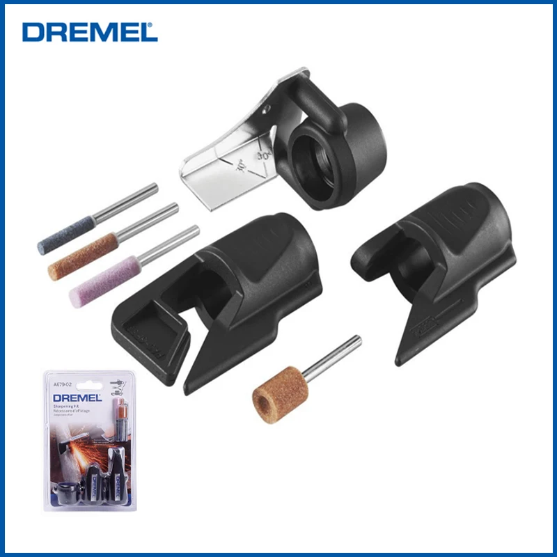 Dremel A679-02 Sharpening Kit Garden Tool Attachment Lawn Mower Sharpener Home DIY Tool Set Work For Dremel Electric Grinders