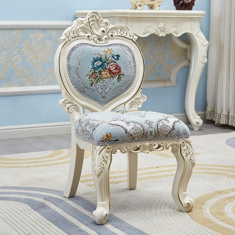 

European children's chair Back Dining Stool Leather baby Solid wood American coffee table Children's chair