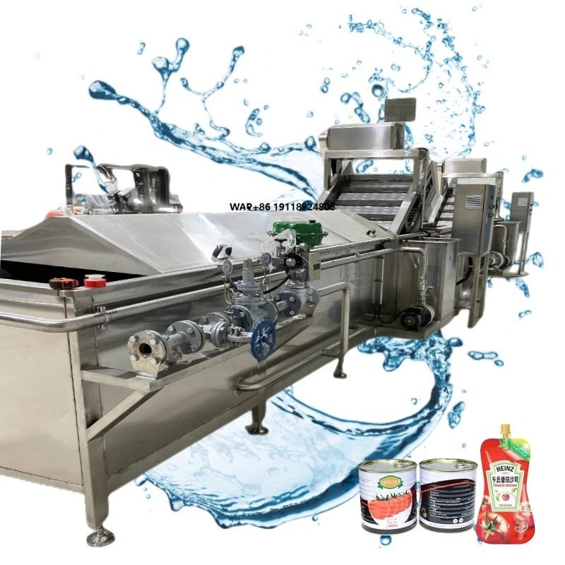 Medium Capacity Continuous Water Bath Pasteurizer Pump SUS304 Stainless Steel Fully Automatic Food Sterilization Machine for