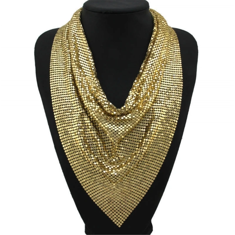 Woman Sequins Collar for Prom Party Church Summer Travel Breathable Collar with Sequins Wedding Supplies DXAA