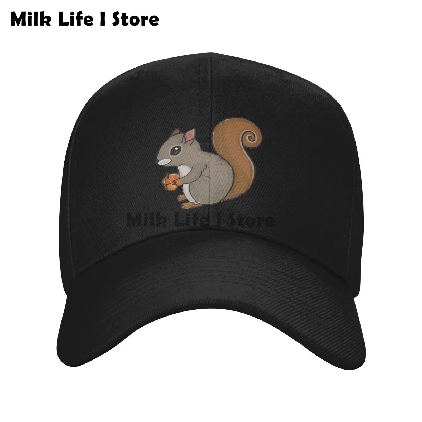 Lovely Grey Squirrel Baseball Cap Men Hats Women Visor Protection Snapback Outdoor All Seasons Travel Adjustable Mouse Caps