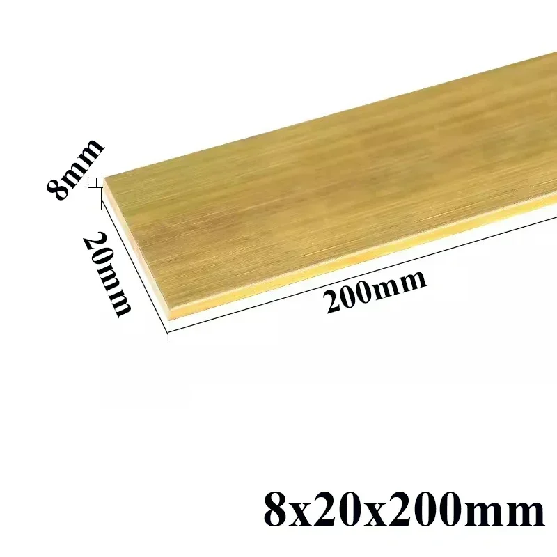 H59 Brass Flat Bar Plate Strip Thicknesses 20mm 15mm 10mm 6mm 30mm Pure Copper Solids Metal Plate Length 500mm