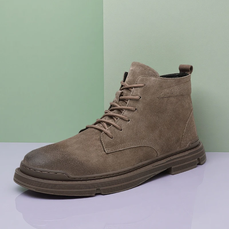 

39~46 Genuine Leather Men Chelsea Boots Brand Retro Comfortable Fashion Men Boots