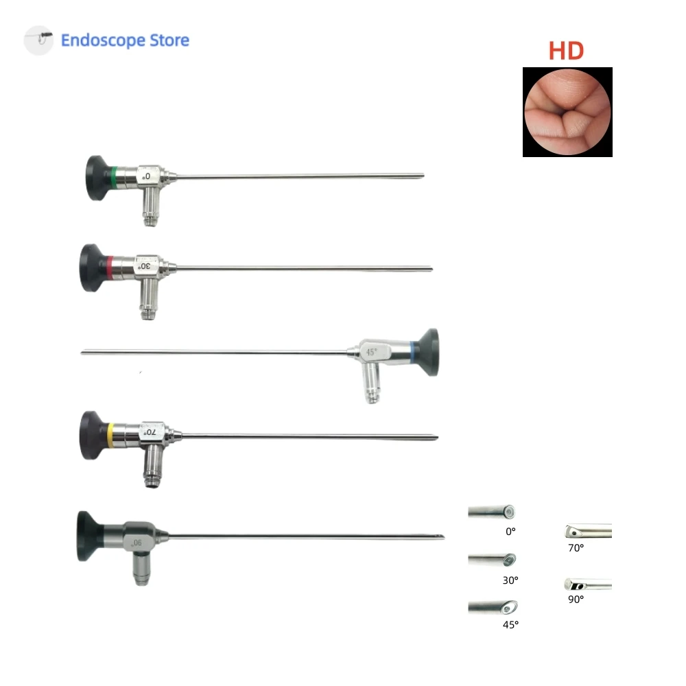 

HD Rigid Endoscope Optics Telescope Φ2.7mm Φ3mm Φ4mm 0° 30° 45° 70° ENT Sinusoscope Surgery Veterinary
