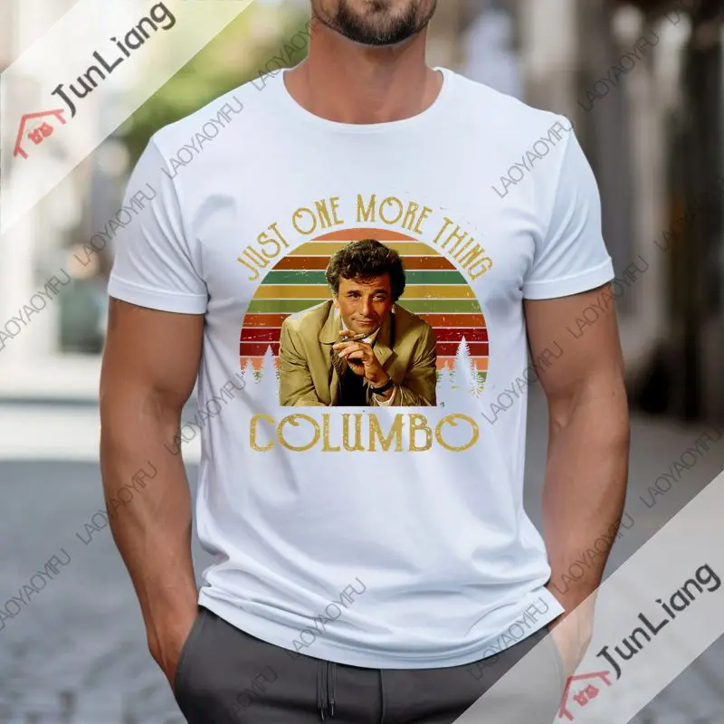 Just One More Thing Columbo, Columbo T-Shirt Summer crewneck oversized short-sleeved Harajuku Y2K top