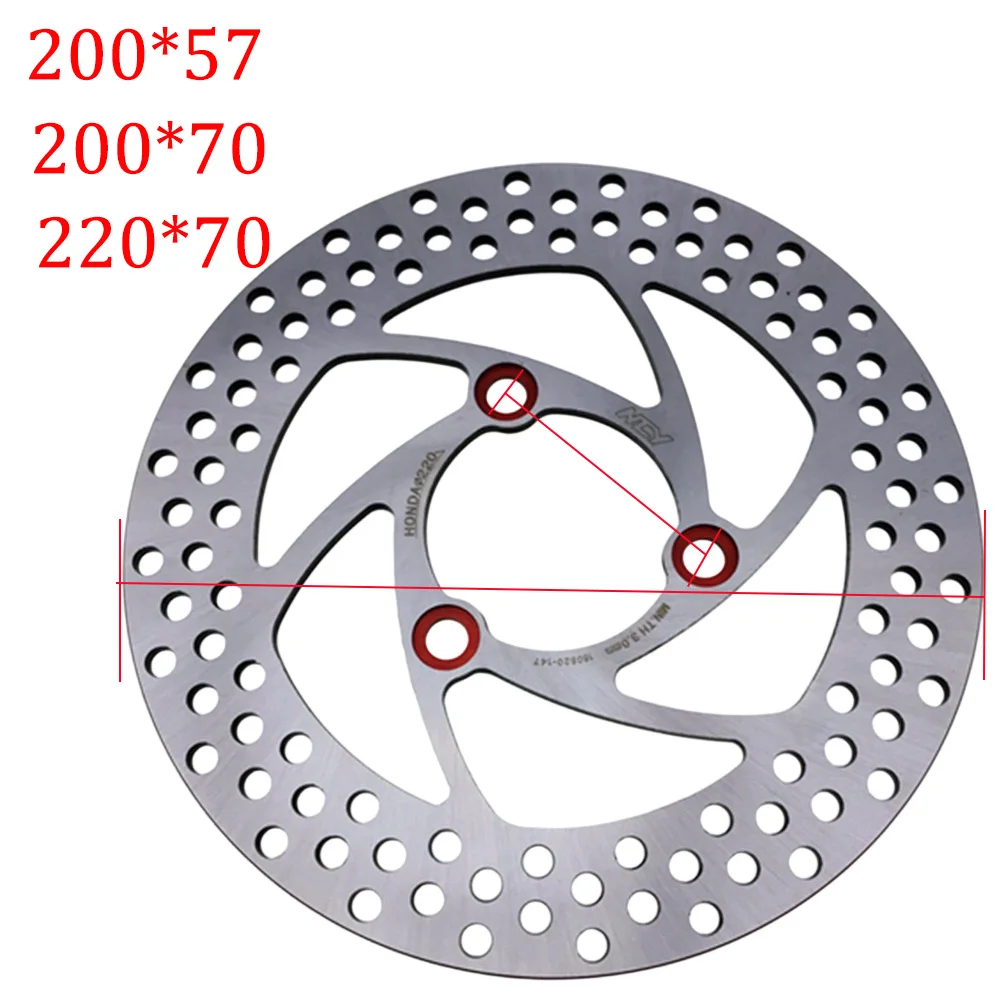 220/180mm CNC 3-Hole Brake Rotor Disc Universal for Motorcycle Scooter Niu Ninebot Honda Electric Bike Front Rear Brake Disk