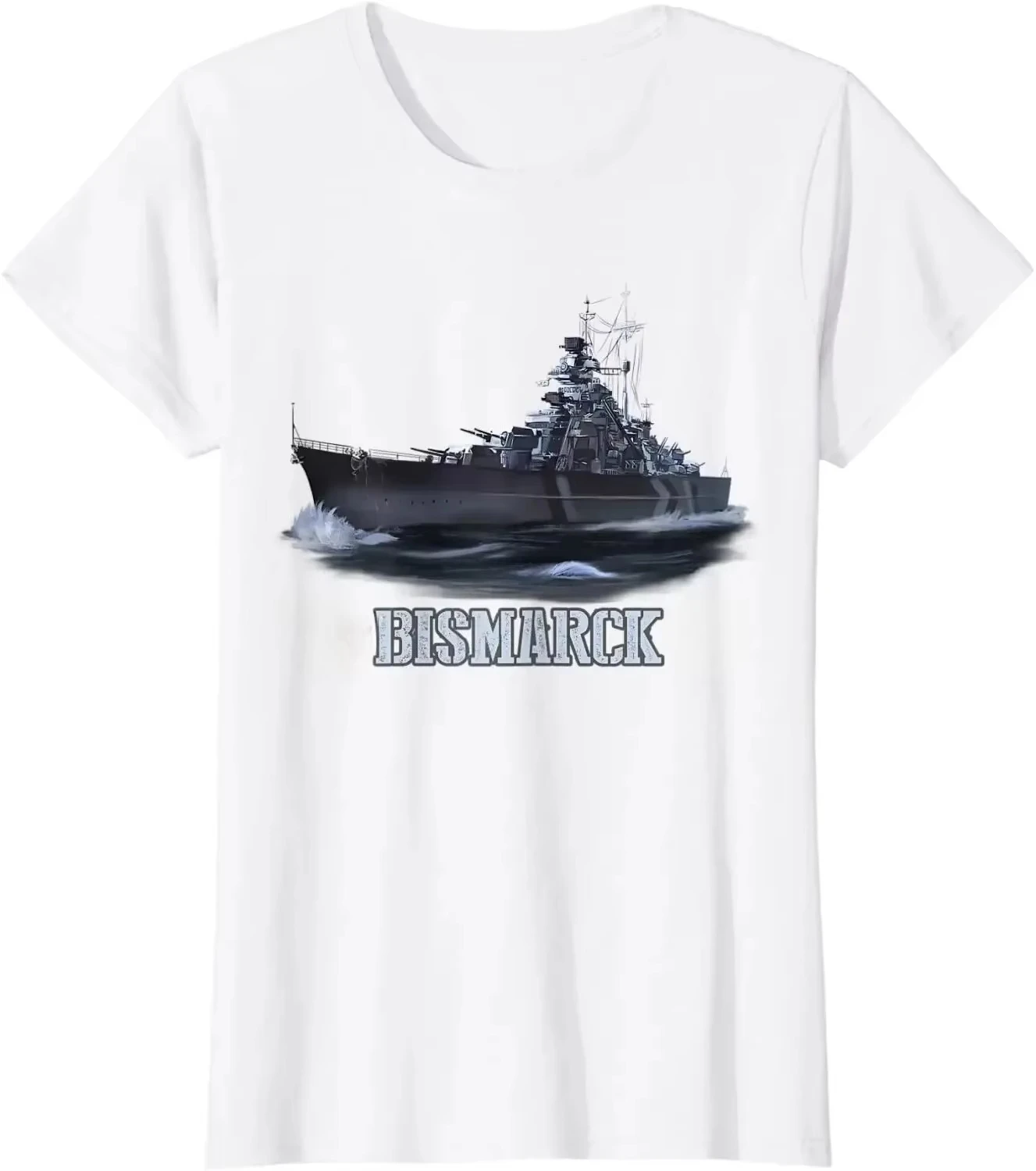 Naval Bismarck Battleship T-Shirt. Premium Cotton Short Sleeve O-Neck Mens T Shirt New