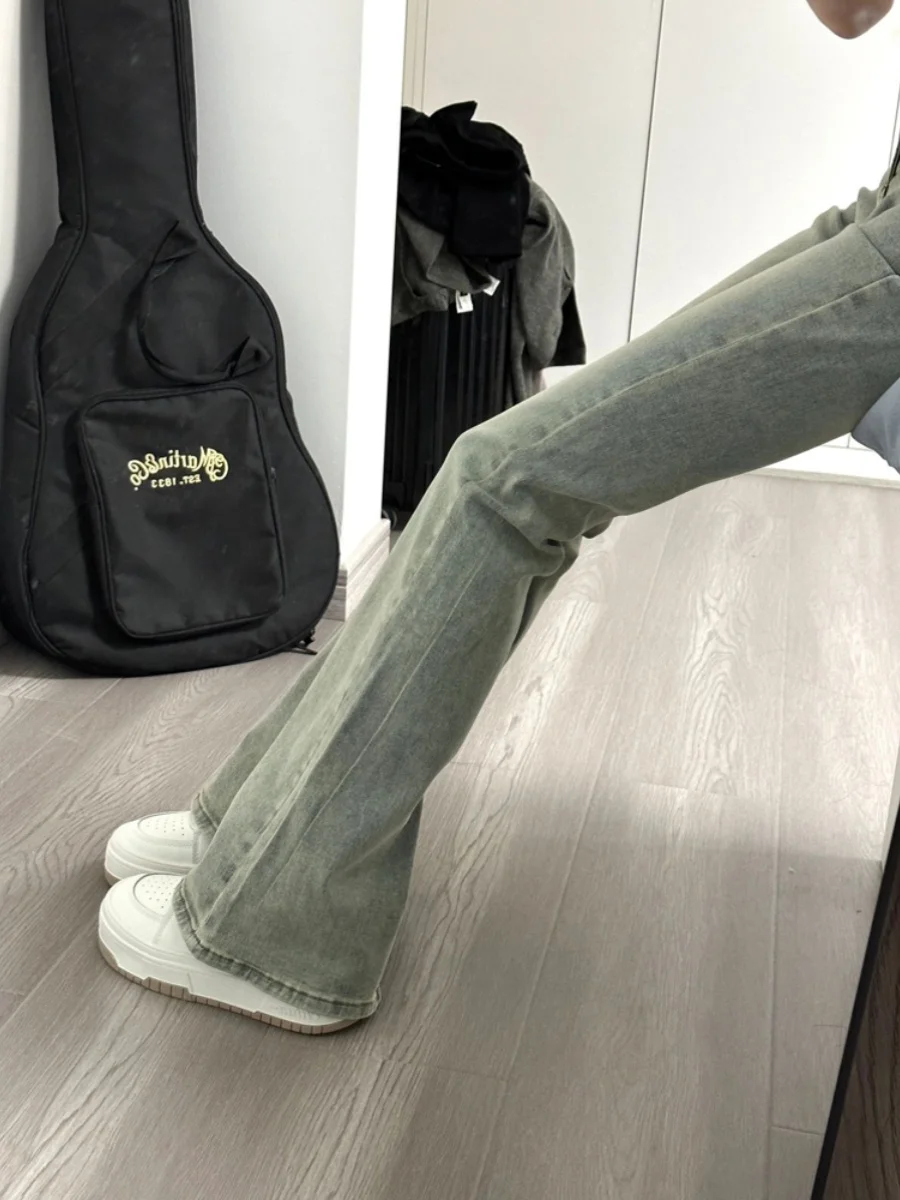 

Elastic Bell Bottom Jeans Women's Spring Autumn 2026 New plus Size Slimming High Street Long Bell Pants Hot Girl