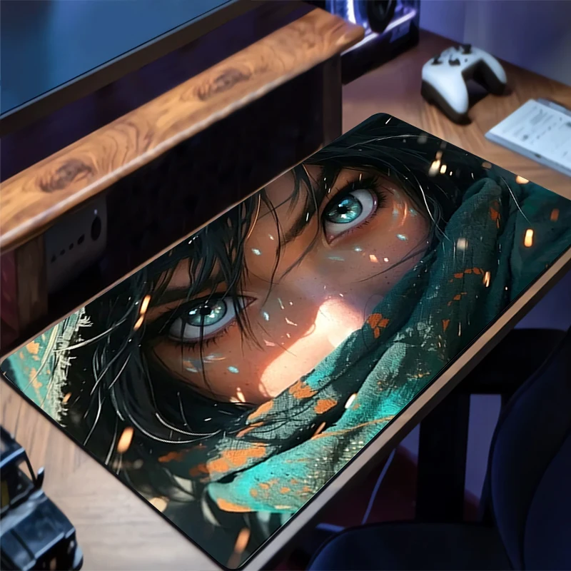 Mouse pad Artistic Anime Women Professional E-sports gamers speed pc Gaming Rubber keyboard notbook desk mat mousepad 800X300