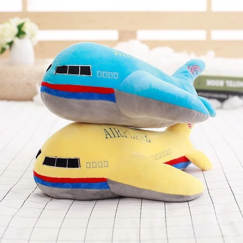 Plush Toy Aviation Airplane Model Plush Doll Children Creative Doll Photography Props Simulation Airplane