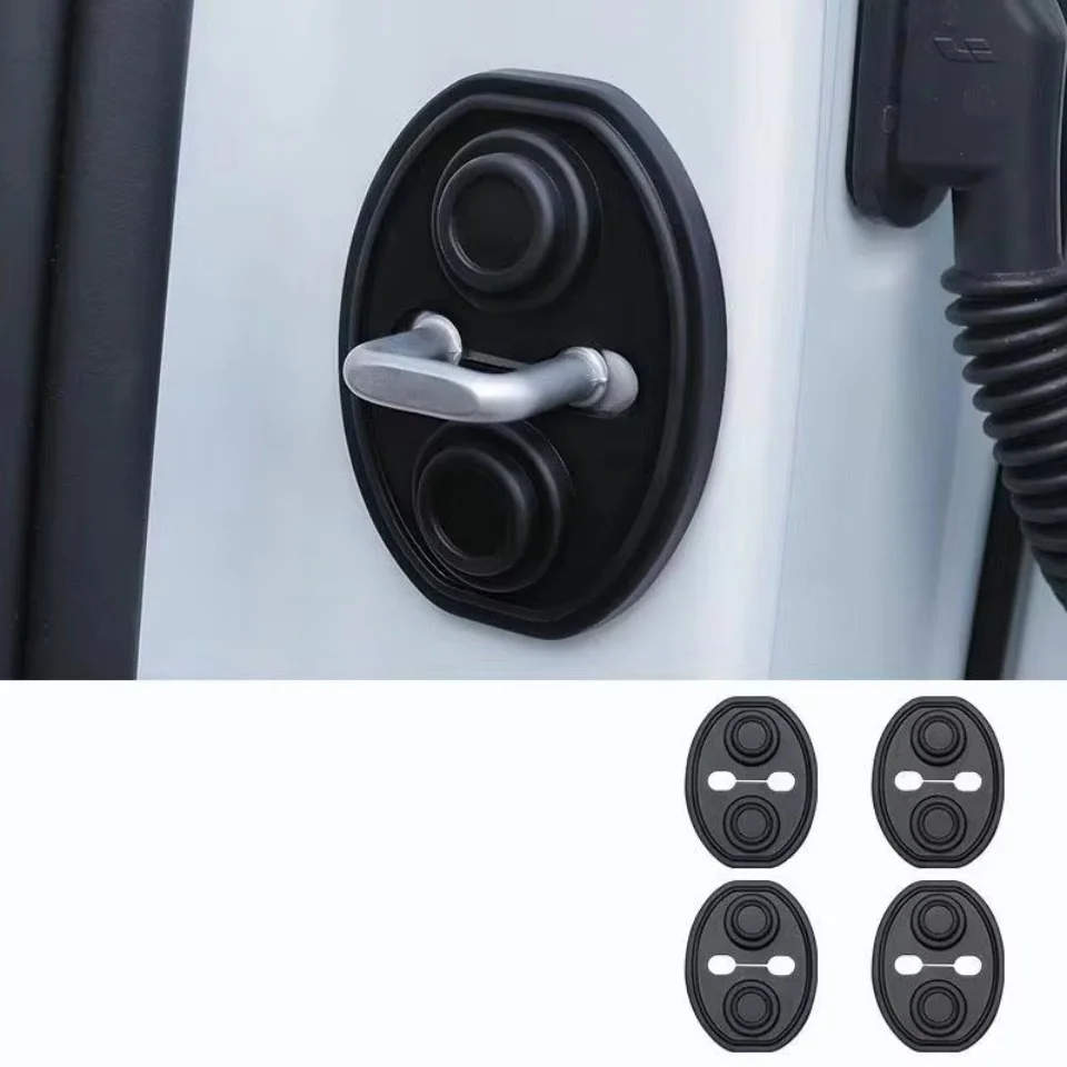 Upgrade Car Door Closing Shockproof Silicone Cushion Mute Shock Absorber Protective Covers Car Door Latch Accessories