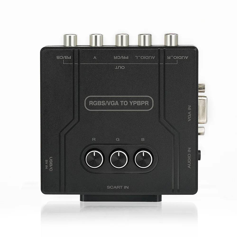 

RGBS Scart VGA TO YPBPR Color Difference Component Converter, Video Adaptation