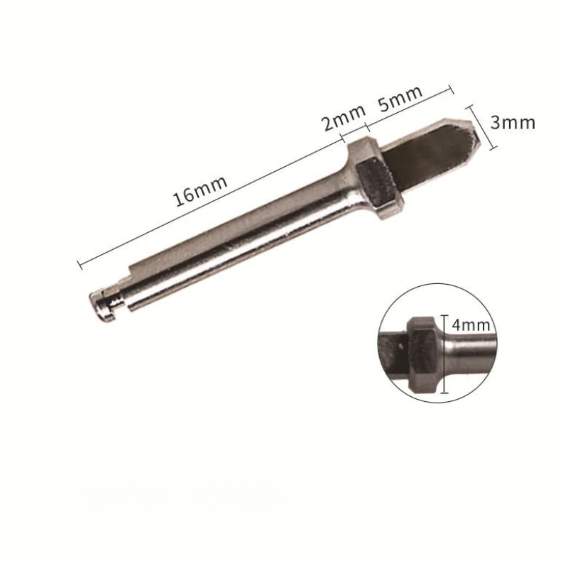 5 Stuks Tandheelkundige Rvs RA Schacht 2.35mm Doorn Rotary Tool Handvat voor Siliconen Composiet Polijstmachine Lage Snelheid handstuk