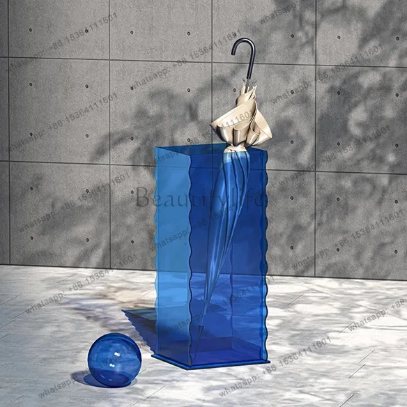Acrylic umbrella frame light luxury i storage home door umbrella bucket commercial lobby creative ornament dual-use
