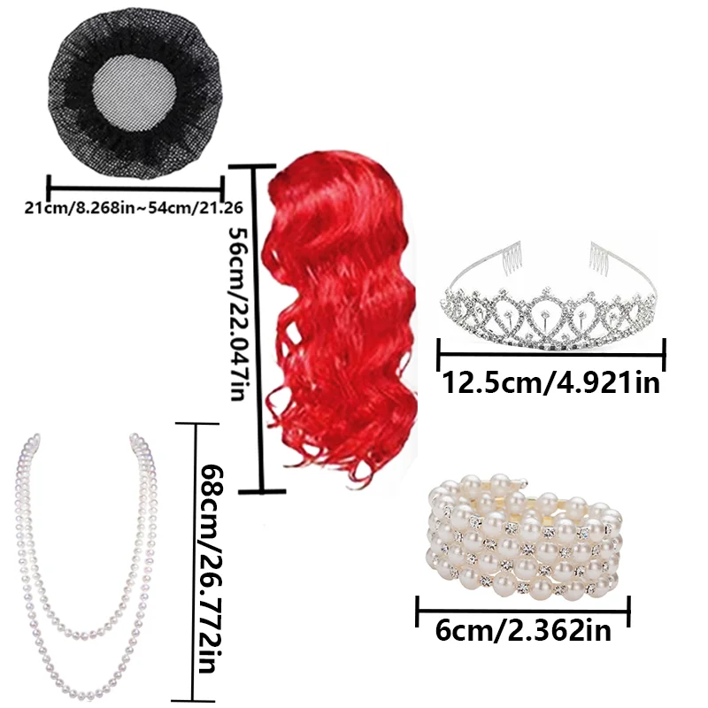 

Mermaid costumes and Little Red Riding Hood dress Halloween costumes, Mermaid wig crown scepter, etc., Halloween party dress