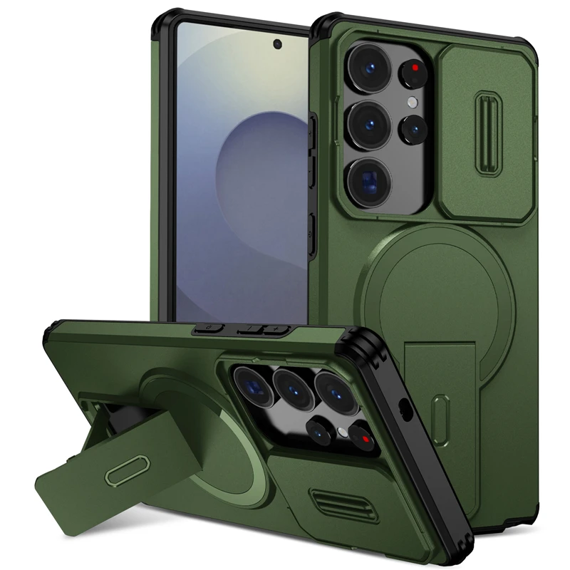 

Armor Magnetic Case For Magsafe Samsung S26 S25 EDGE S24 FE S23 Ultra A15 A25 A35 A55 A17 A37 A57 A16 A26 A35 A56 Bracket Cover