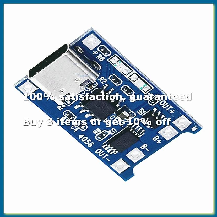 40PCS Type-C USB Lithium Charger Module Charging Pad 5V 1A 18650 Dual Function 1A Lithium Ion Protection