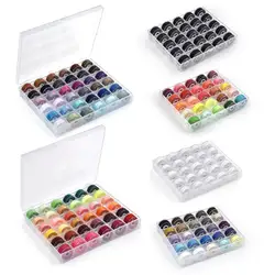 Multicolor Thread Spools Sewing Machine Bobbins Plastic Bobbins with Thread for Sewing Machines Quilting Sewing Accessories