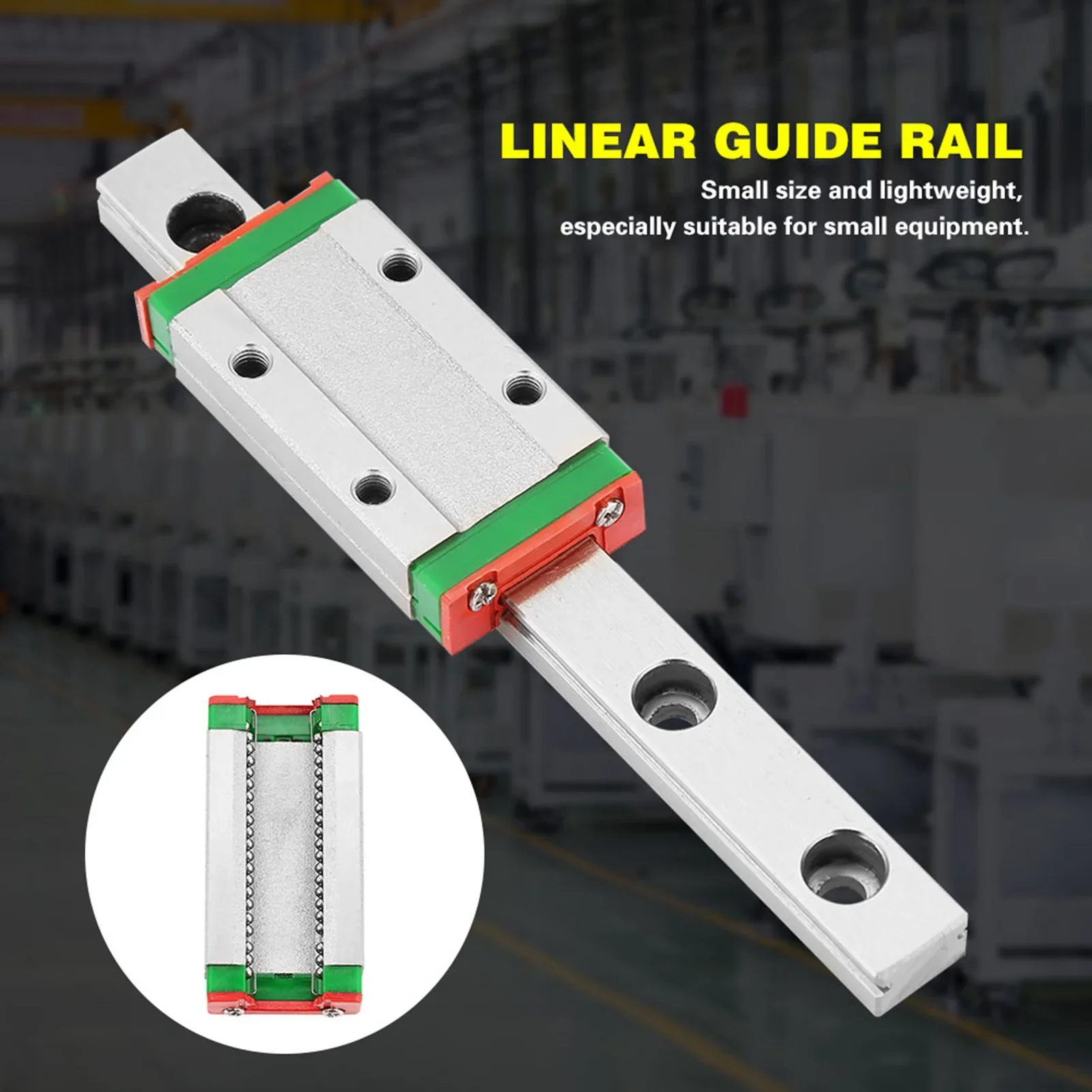 100mm MGN9H Miniature Linear Rail  Rail 9mm Width Slide Block Linear  Rail Linear Rail Carriage Linear Motion Rail