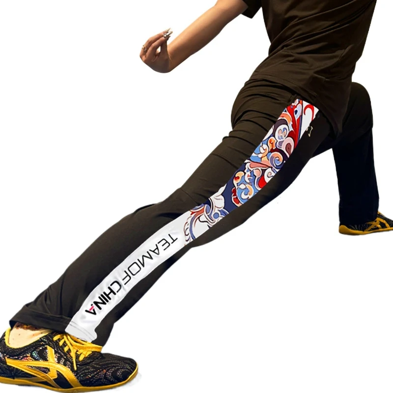 

Эластичные брюки для кунг-фу и тай-чи из быстросохнущей ткани, удобные, эластичные, подходят для тренировок, командных занятий, школ, групп, детских занятий.