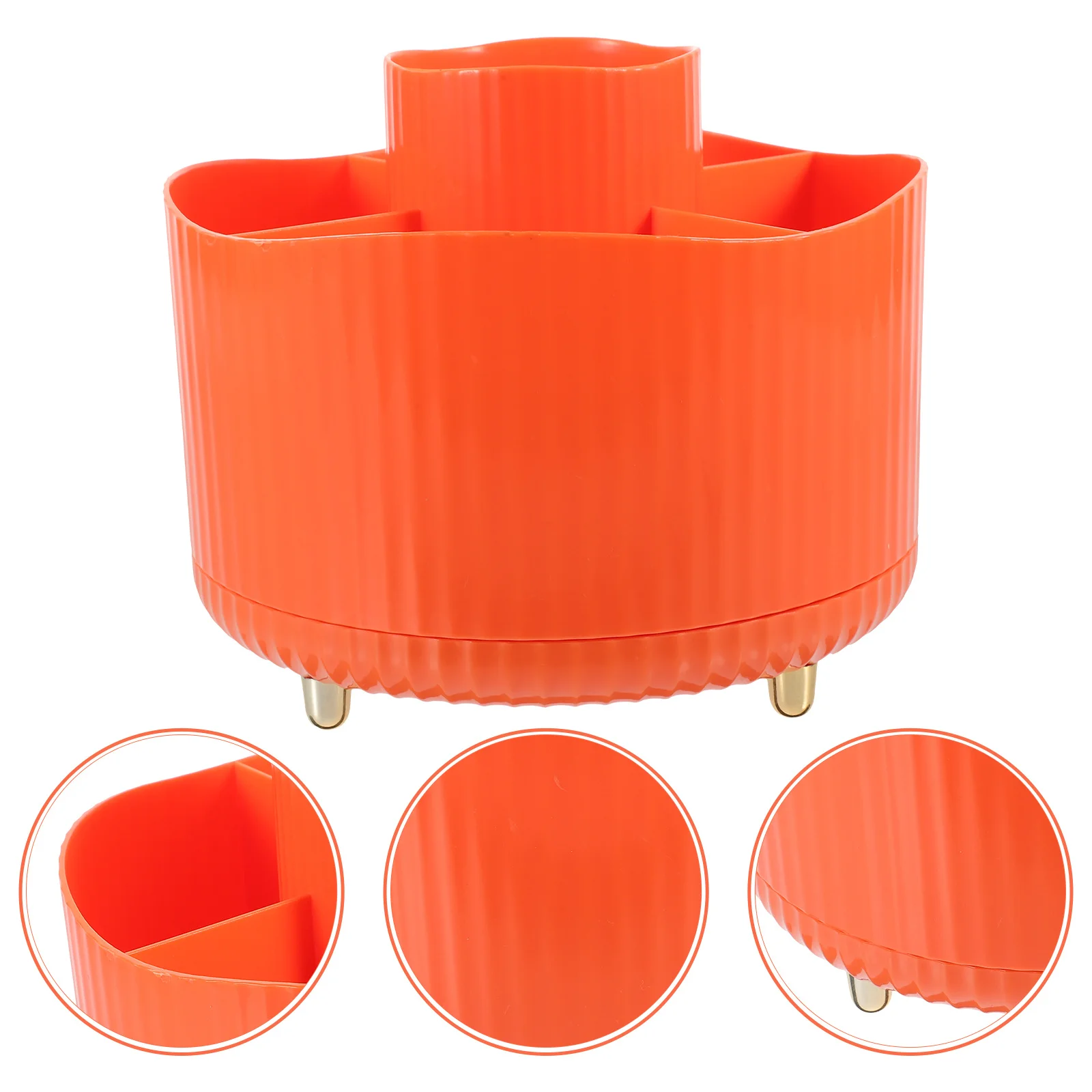 

360° Rotatable Makeup Brush Holder Large Capacity Desktop Organizer For Vanity Table Brush Storage Bucket Pen Holder