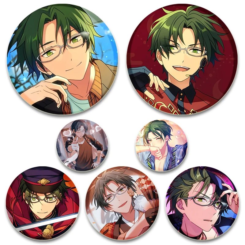 Anime Ensemble Stars Brooch Pins Fashion Jewelry Accessories Keito Hasumi Cartoon Cosplay Badge for Clothes Decoration Gifts