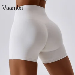 Spodenki z wysokim stanem Spandex damskie siłownia elastyczne oddychające spodenki biodrowe czas wolny sport legginsy do biegania bezszwowe spodenki