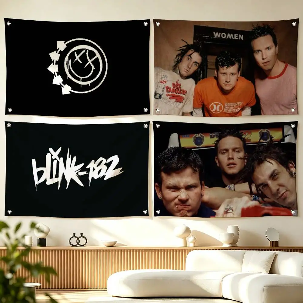B-Blink-182 Band P-Pop-Punk  Flags for Bedrooms Home Decor Items Outdoor Decors Garage Decoration Flaga