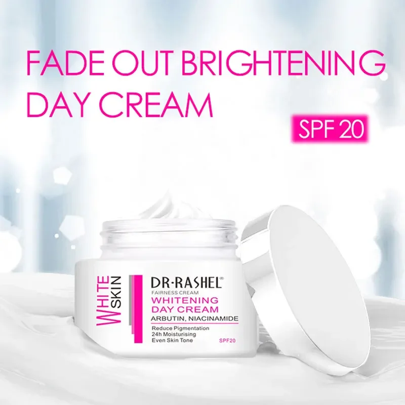 DR.RASHEL Arbutin Niacinamide Reduce Pigmentation Remove Melasma Acne Spots Day Cream Lighten Melanin Skin Whitening Cream 50g