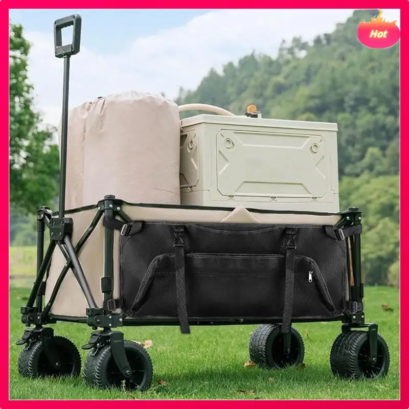 

Multi Foldable Large Capacity Folding Cart Storage Bag,Garden Cart Side Pockets For Camp,Picnic,Garden And Outdoor